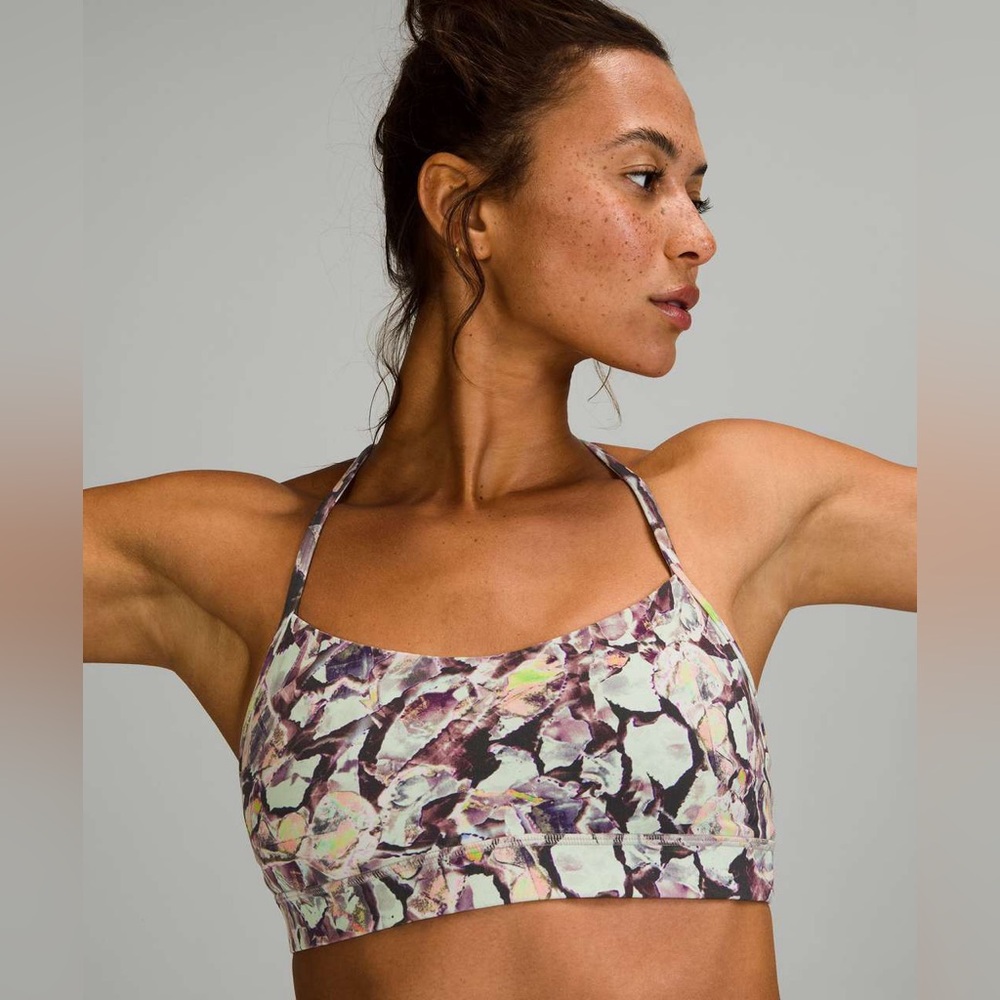 Lululemon Flow Y Sports Bra Nulu *Light Support, A–C Cups Terazzo Glaze Multi